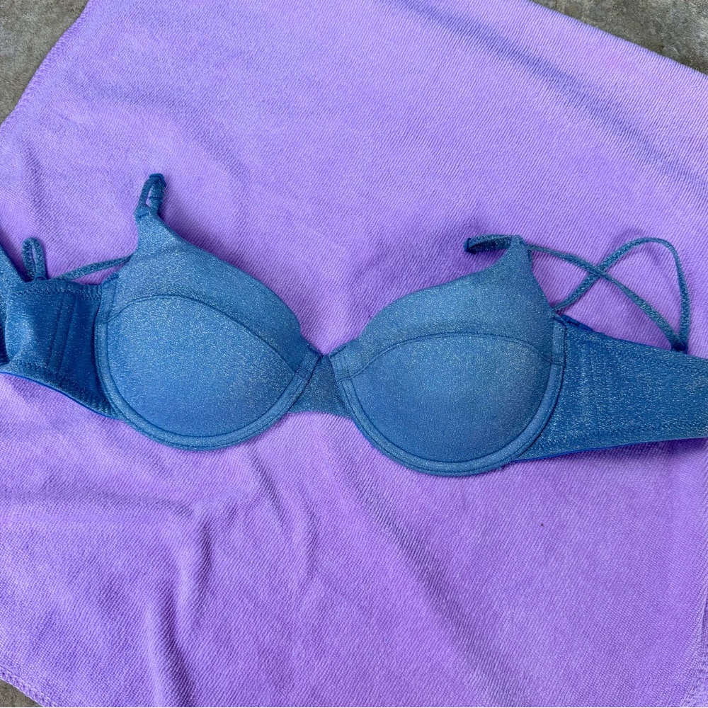 Triangl Swimwear Shimmering Blue Swim Top